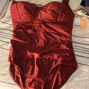 Women's Red One-Piece Swimsuit